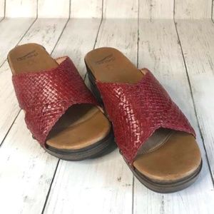 DANSKO RED BRAIDED SANDALS SZ. 40/US 9.5-10
